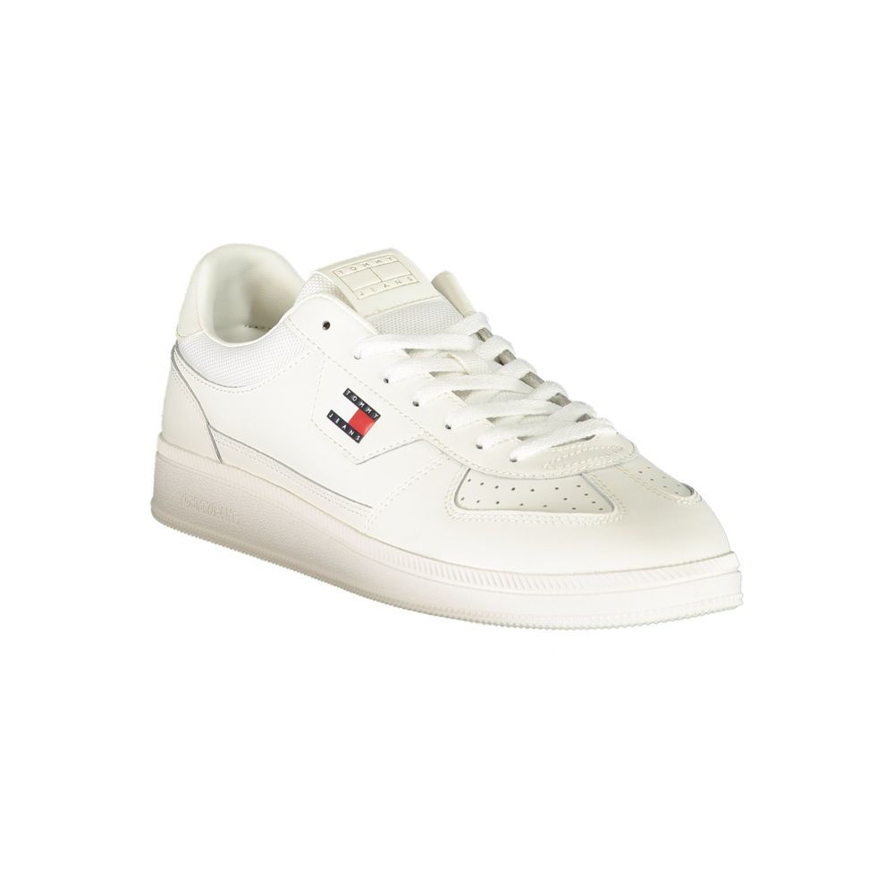 Tommy Hilfiger White Polyester Athletic-Style Sneakers