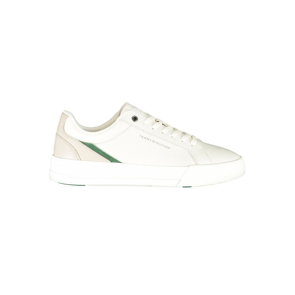 Tommy Hilfiger White Polyester Athletic-Style Sneakers
