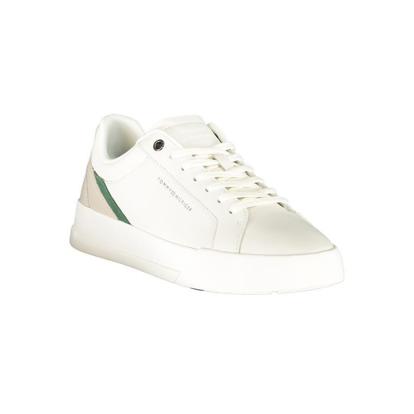 Tommy Hilfiger Weiße Sneaker aus Polyester im Athletic-Stil