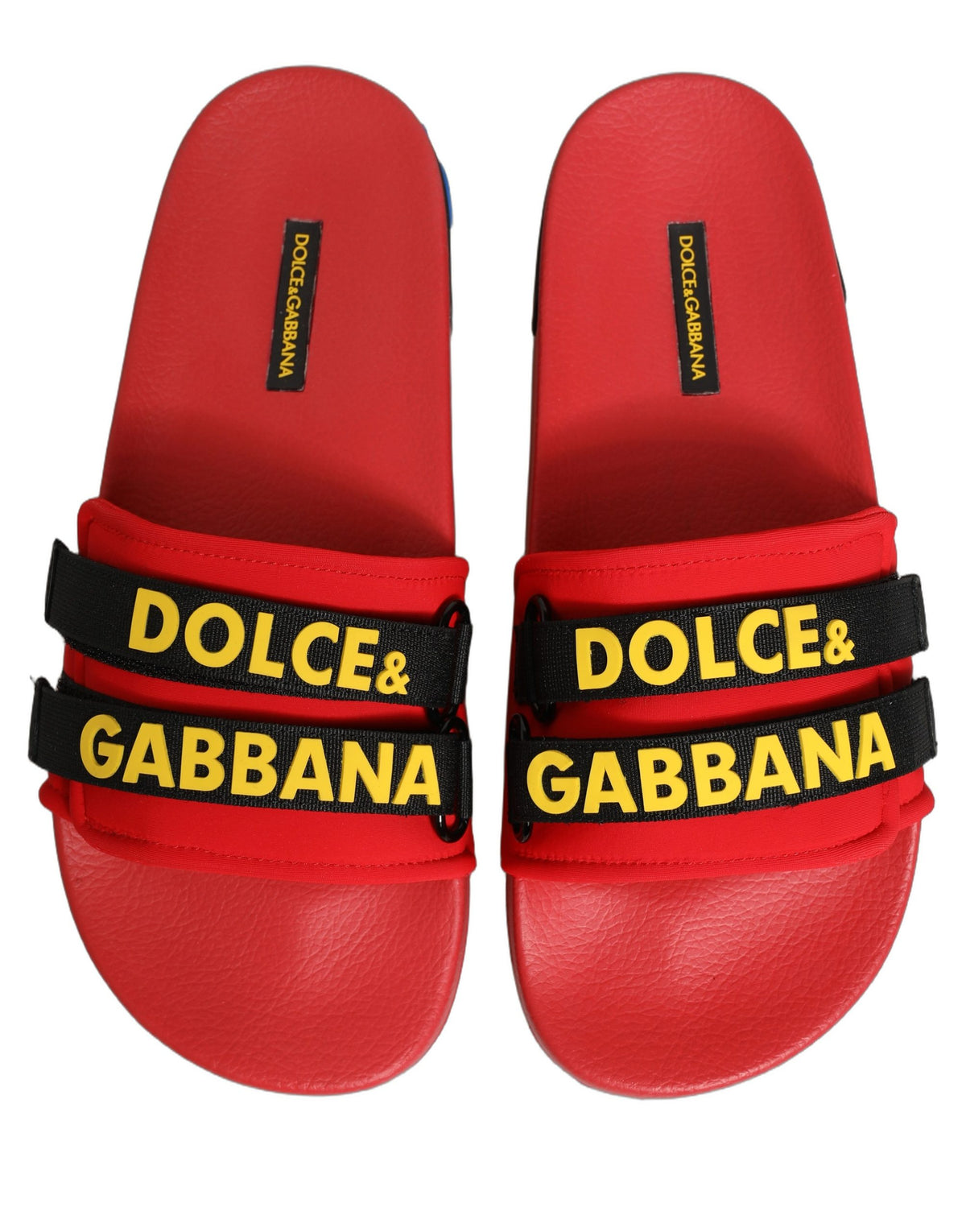 Dolce & Gabbana Red Neoprene Slippers for Beach and Leisure