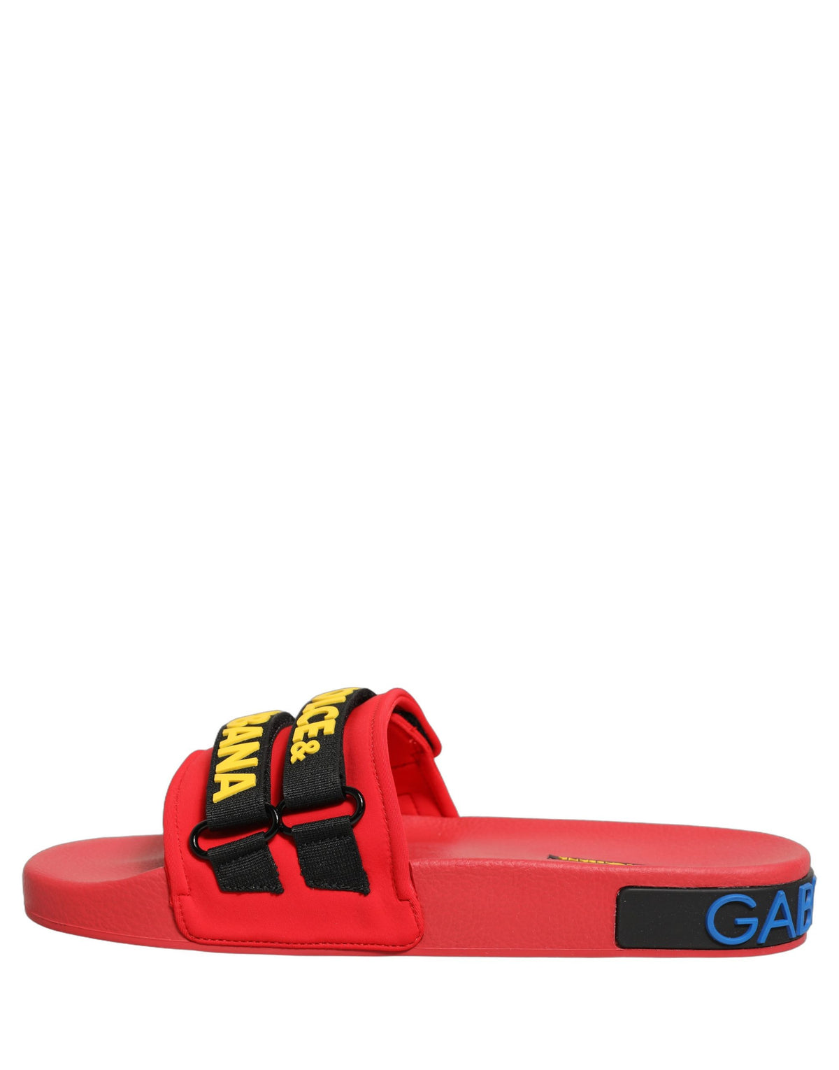 Dolce & Gabbana Red Neoprene Slippers for Beach and Leisure