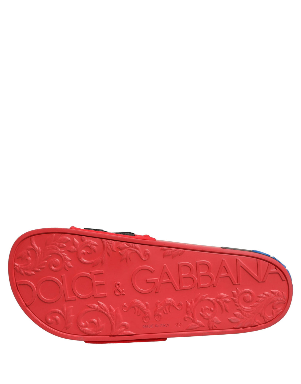 Dolce & Gabbana Red Neoprene Slippers for Beach and Leisure