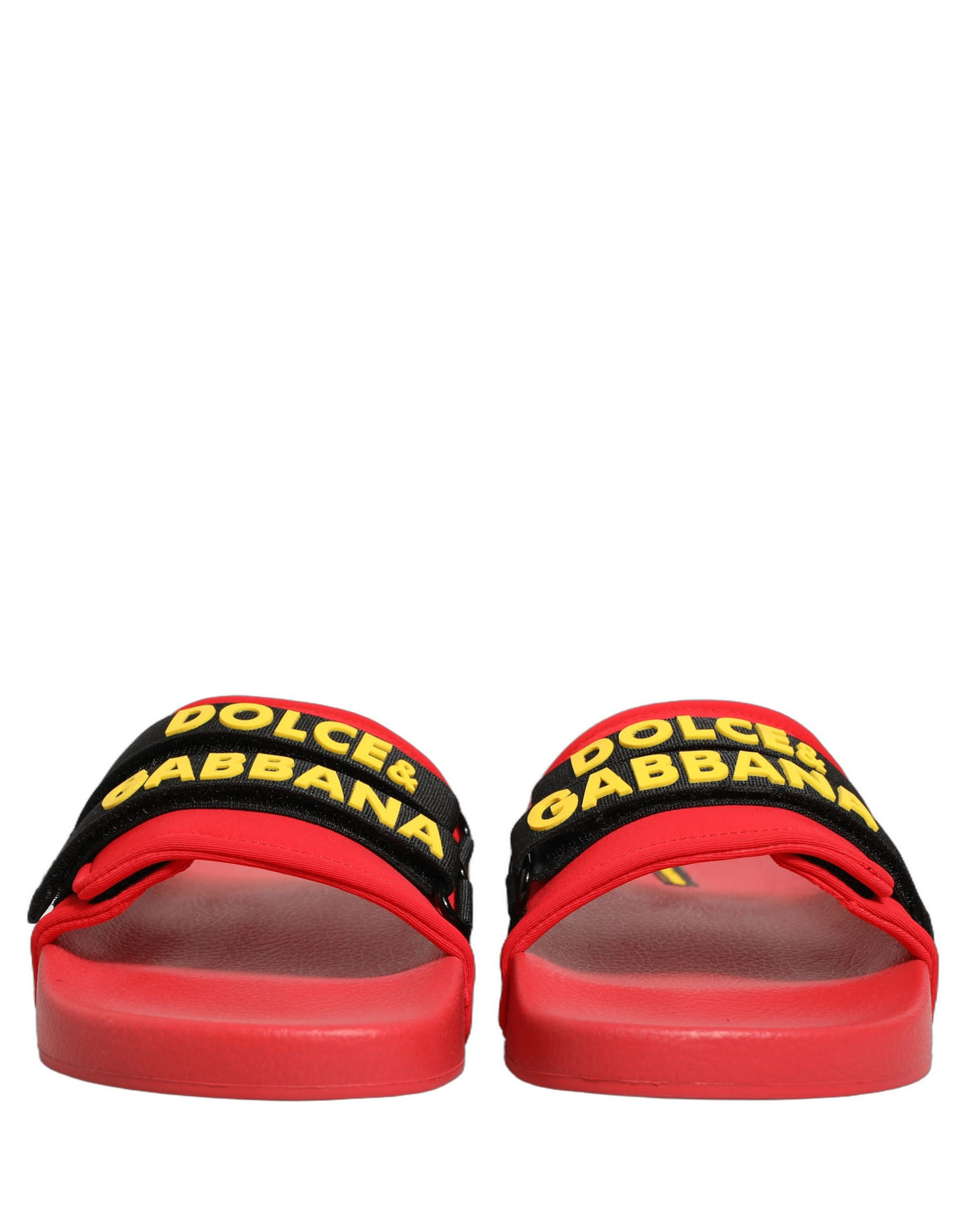 Dolce & Gabbana Red Neoprene Slippers for Beach and Leisure