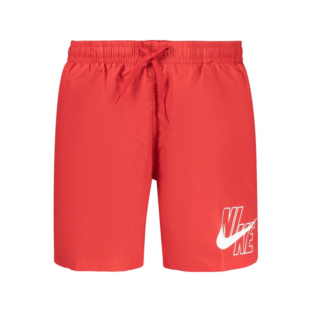 Nike Men's Red Polyester Swim Shorts