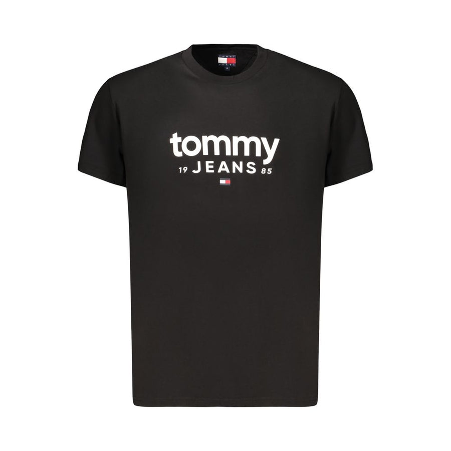 Tommy Hilfiger Schwarzes Baumwoll-T-Shirt für Herren