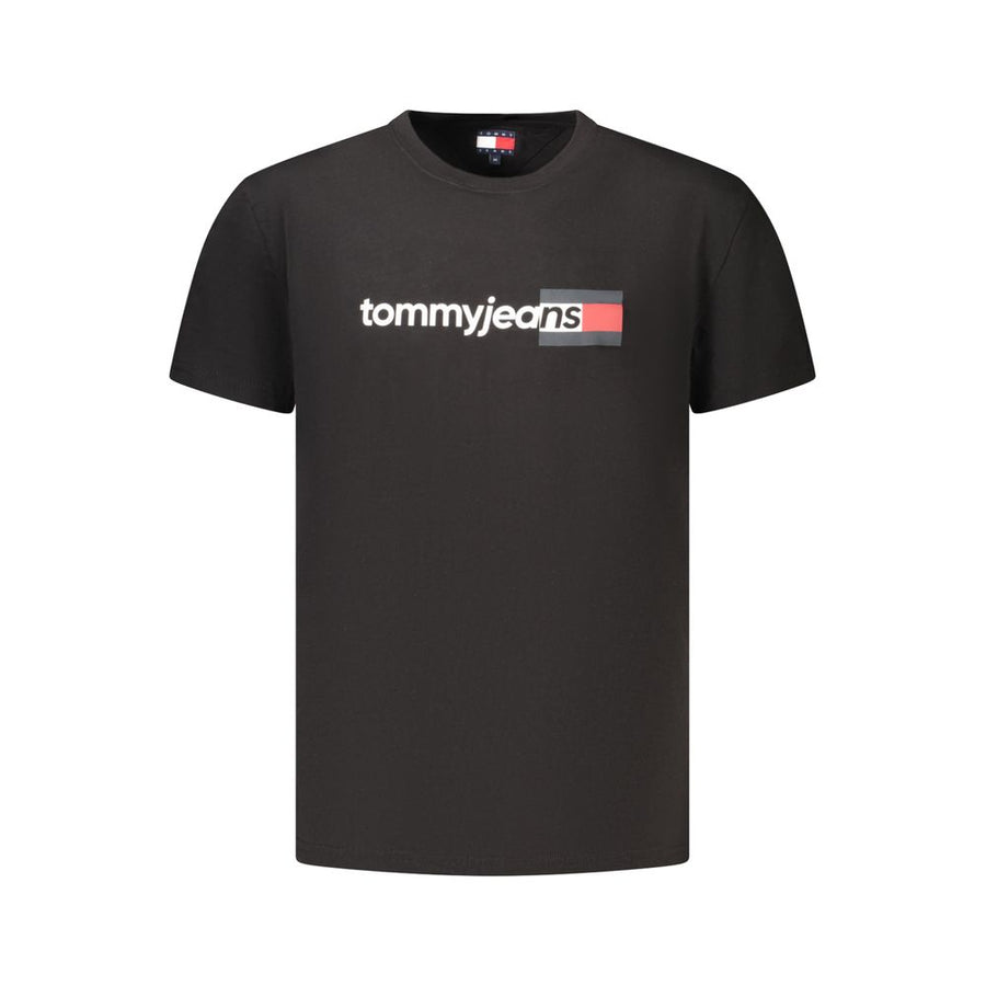 Tommy Hilfiger Schwarzes Baumwoll-T-Shirt für Herren