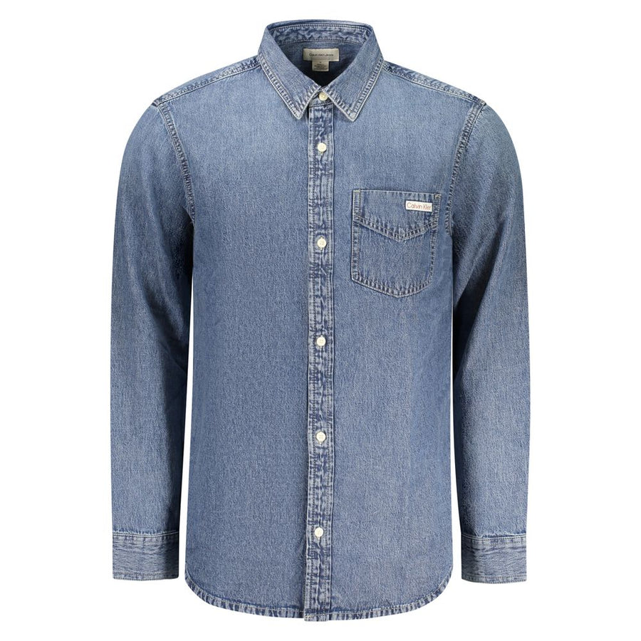Calvin Klein Men's Blue Cotton Shirt