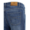 Brunello Cucinelli Straight-Leg-Jeans aus Baumwolle in Blau