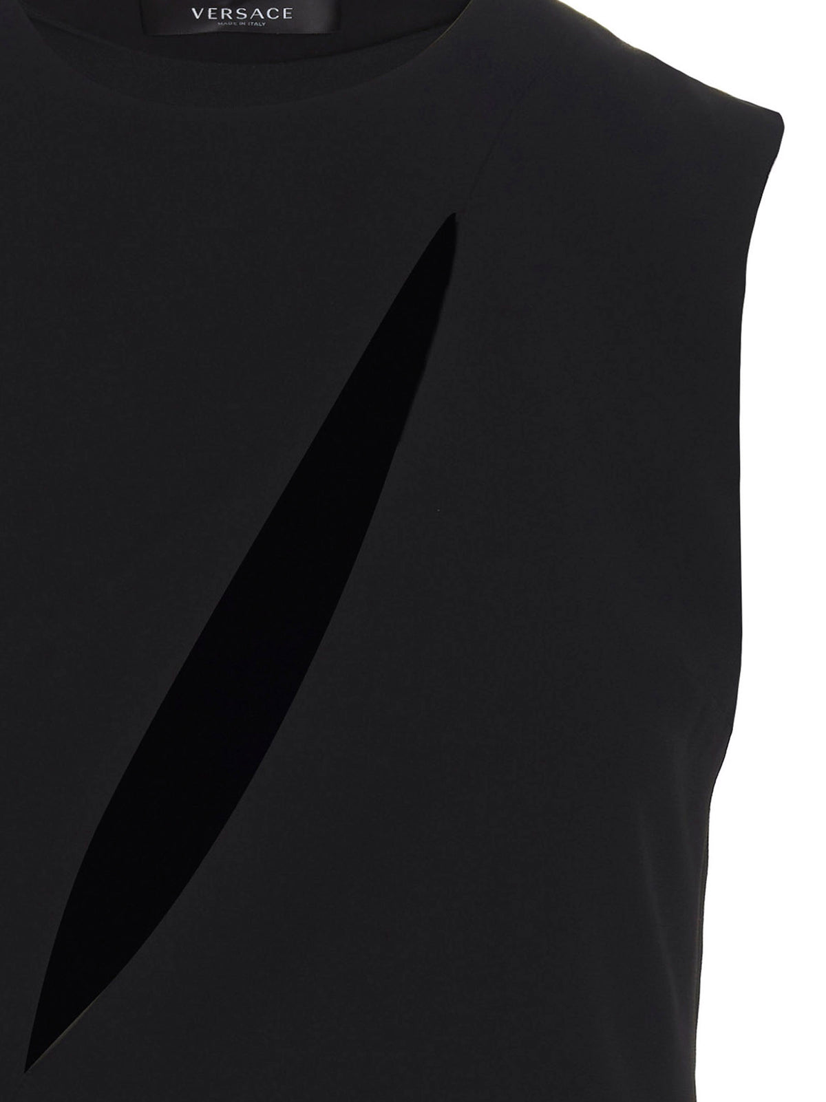 Versace Schwarzes Midi-Kleid aus Acetat