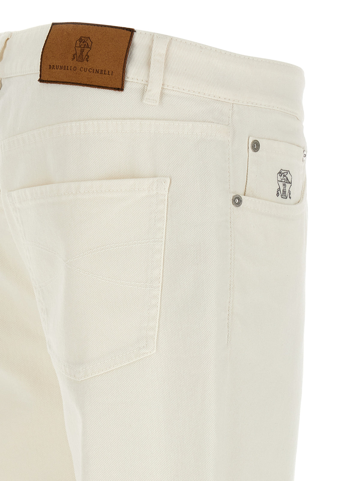Brunello Cucinelli White Cotton Denim Jeans