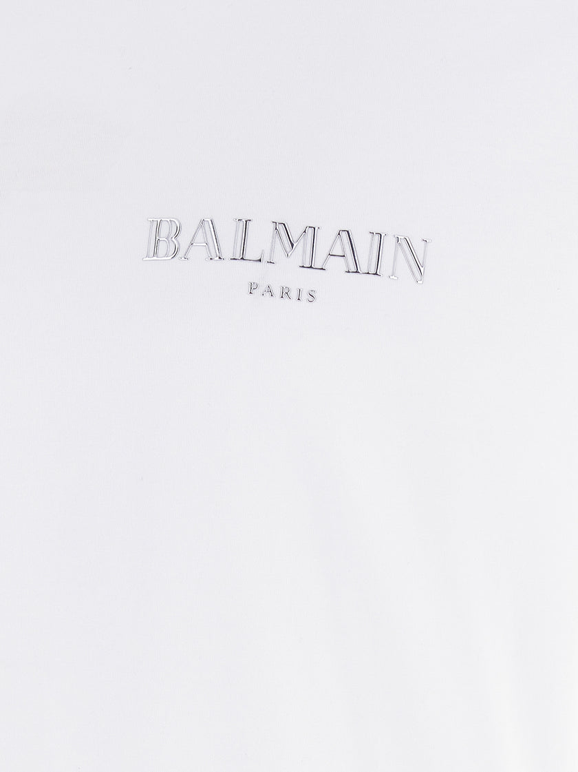 Balmain White Organic Cotton T-Shirt