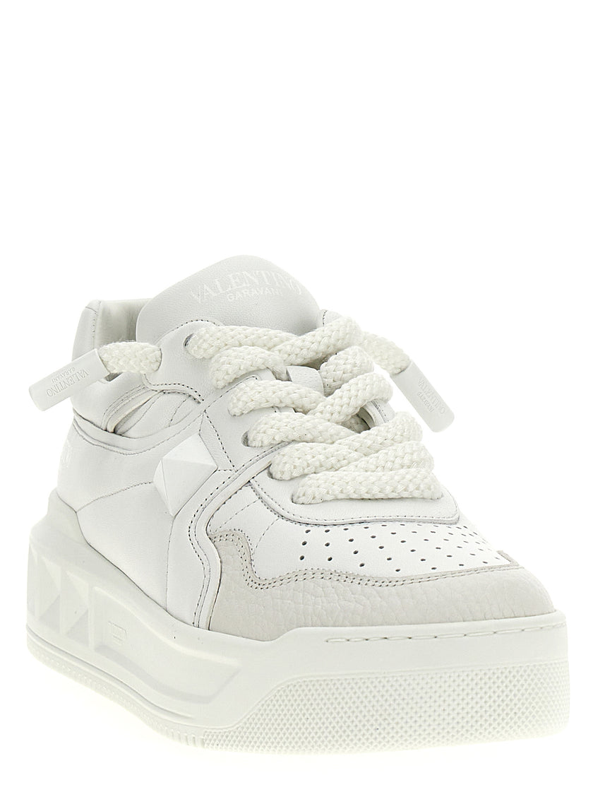 Valentino Garavani Weiße Kalbsleder Chunky-Sneaker
