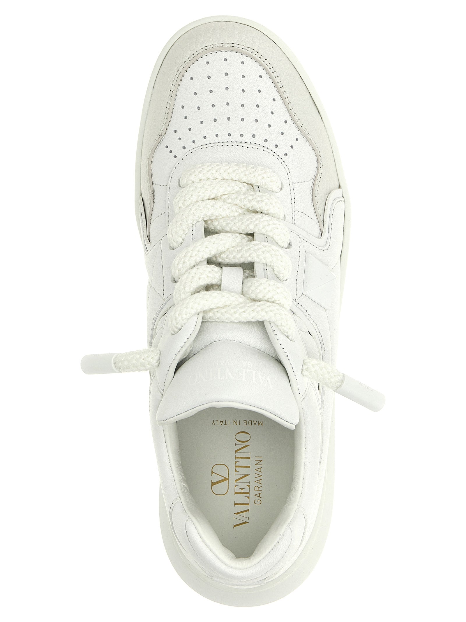Valentino Garavani Weiße Kalbsleder Chunky-Sneaker