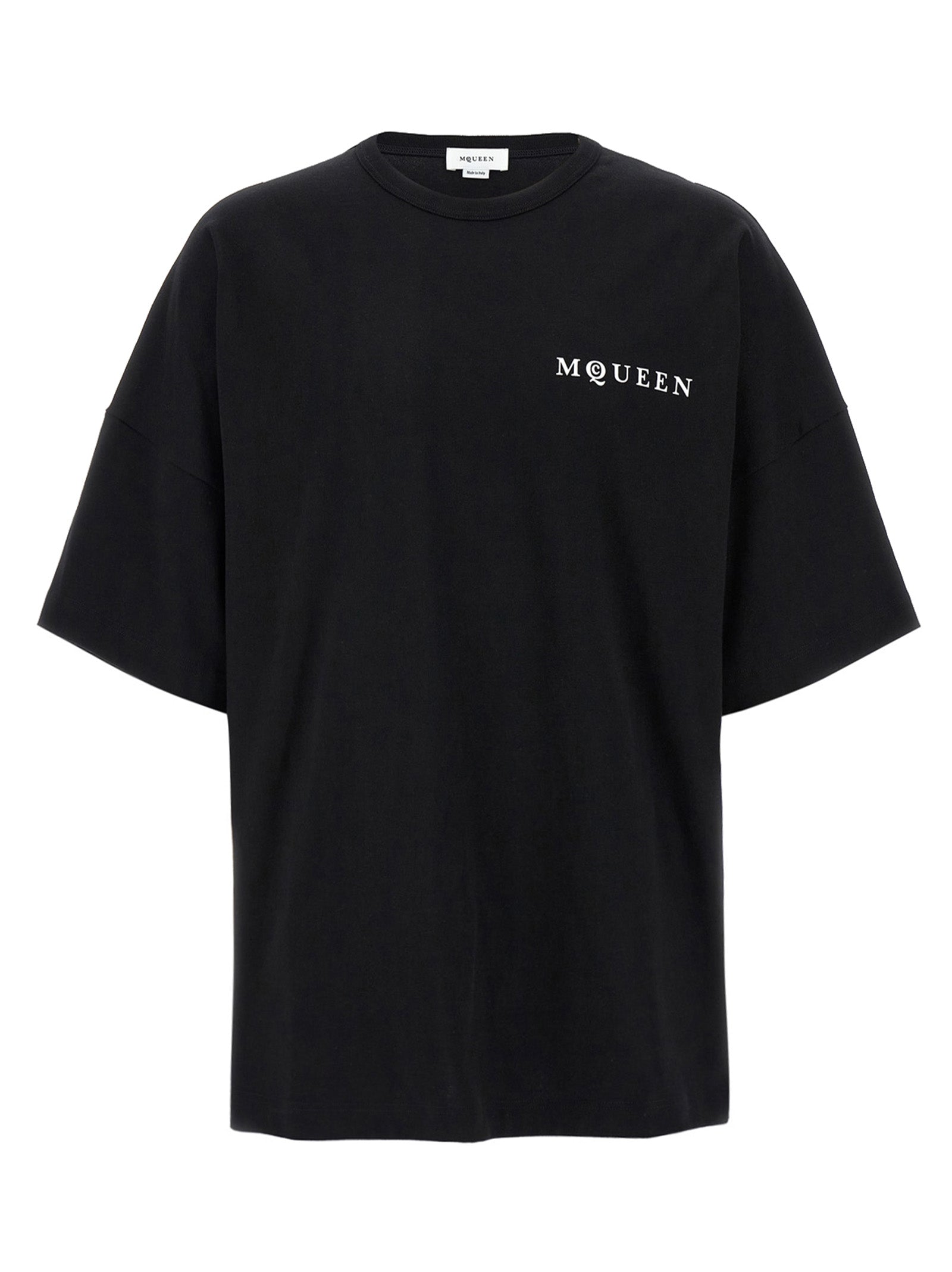 Alexander McQueen Zweifarbiges Baumwoll-T-Shirt