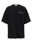 Alexander McQueen Zweifarbiges Baumwoll-T-Shirt