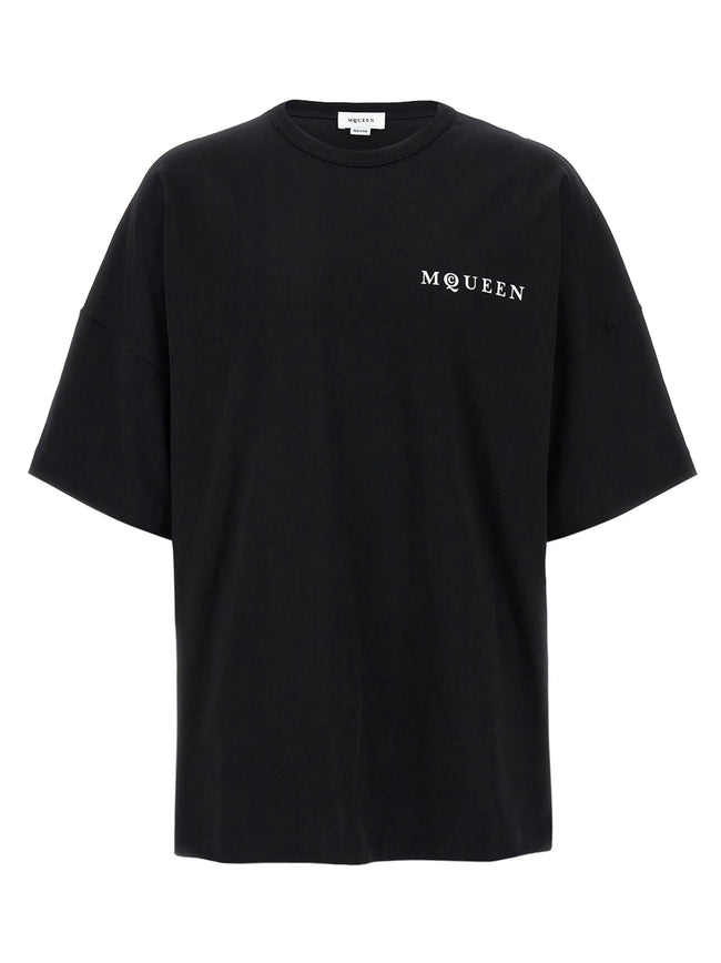 Alexander McQueen Zweifarbiges Baumwoll-T-Shirt