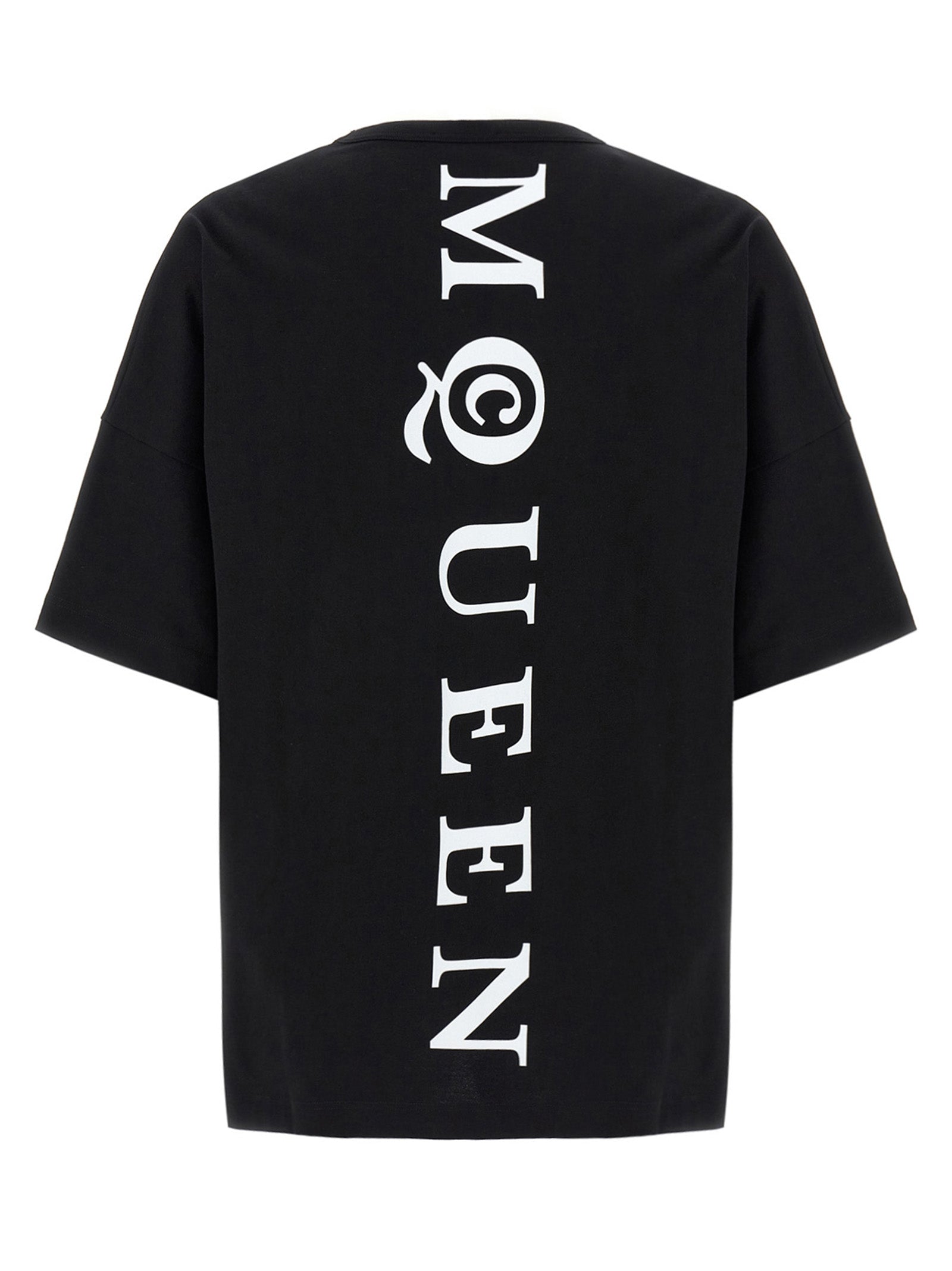 Alexander McQueen Zweifarbiges Baumwoll-T-Shirt