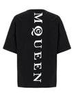Alexander McQueen Zweifarbiges Baumwoll-T-Shirt