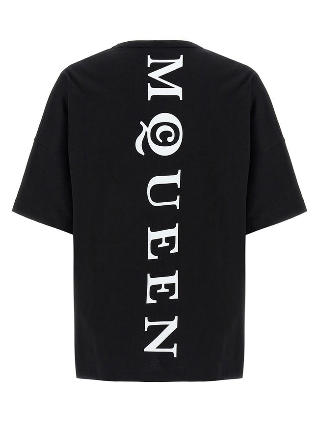 Alexander McQueen Zweifarbiges Baumwoll-T-Shirt