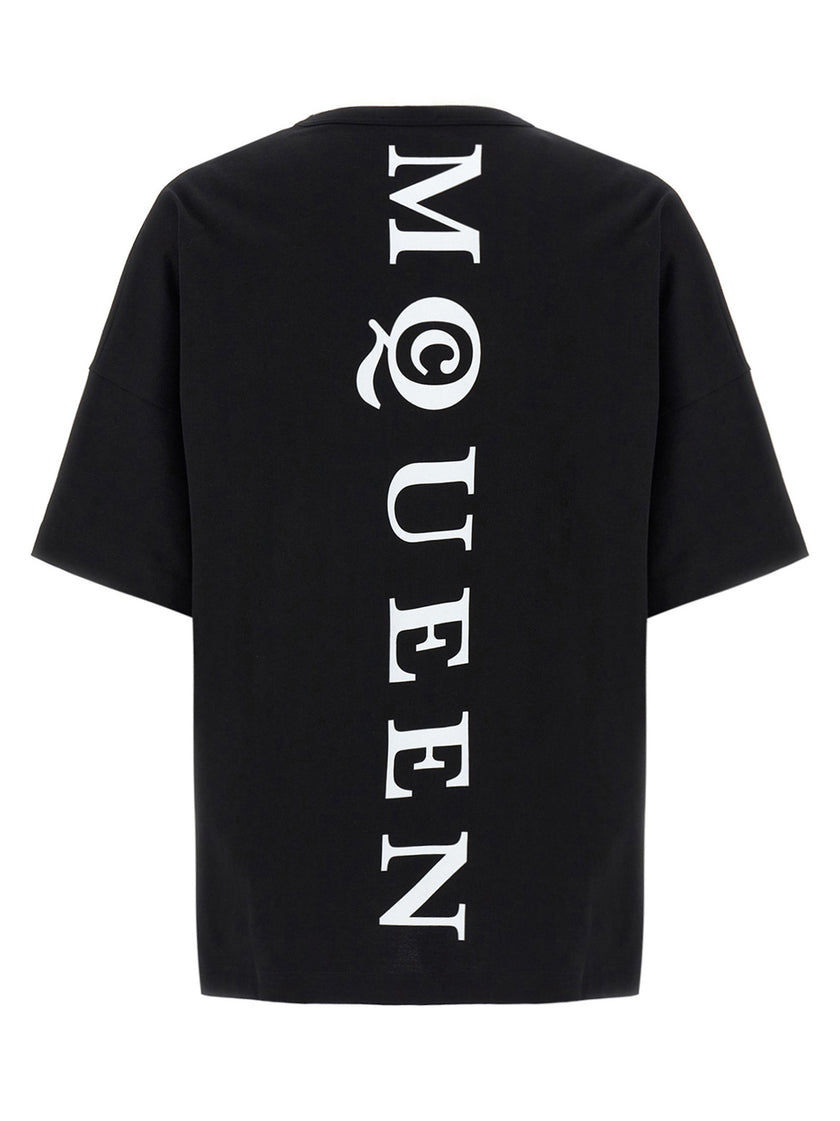Alexander McQueen Zweifarbiges Baumwoll-T-Shirt