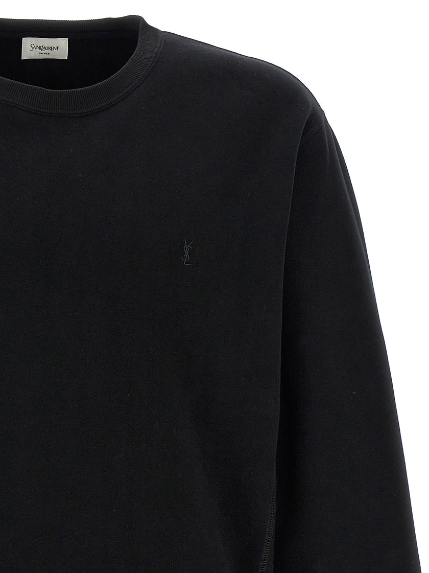 Saint Laurent Schwarzes Baumwoll-Sweatshirt