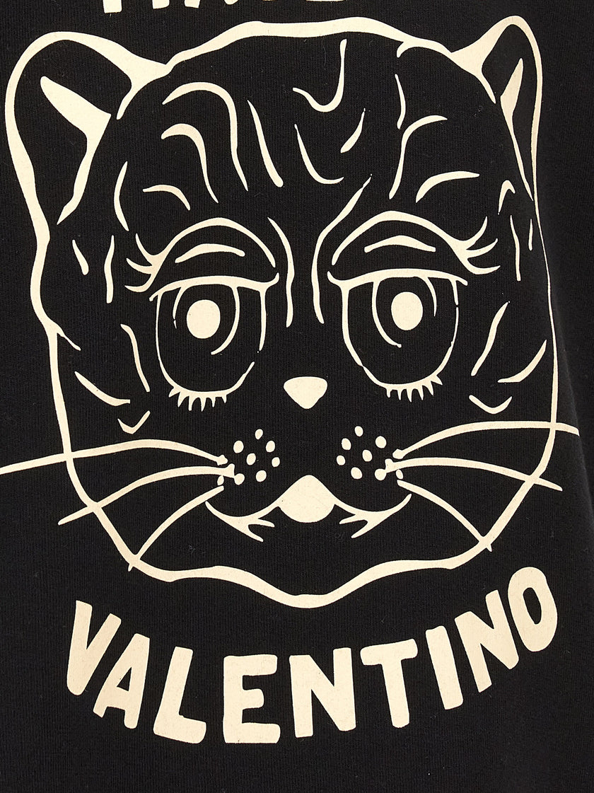 Valentino Garavani Schwarzes Baumwoll-Sweatshirt