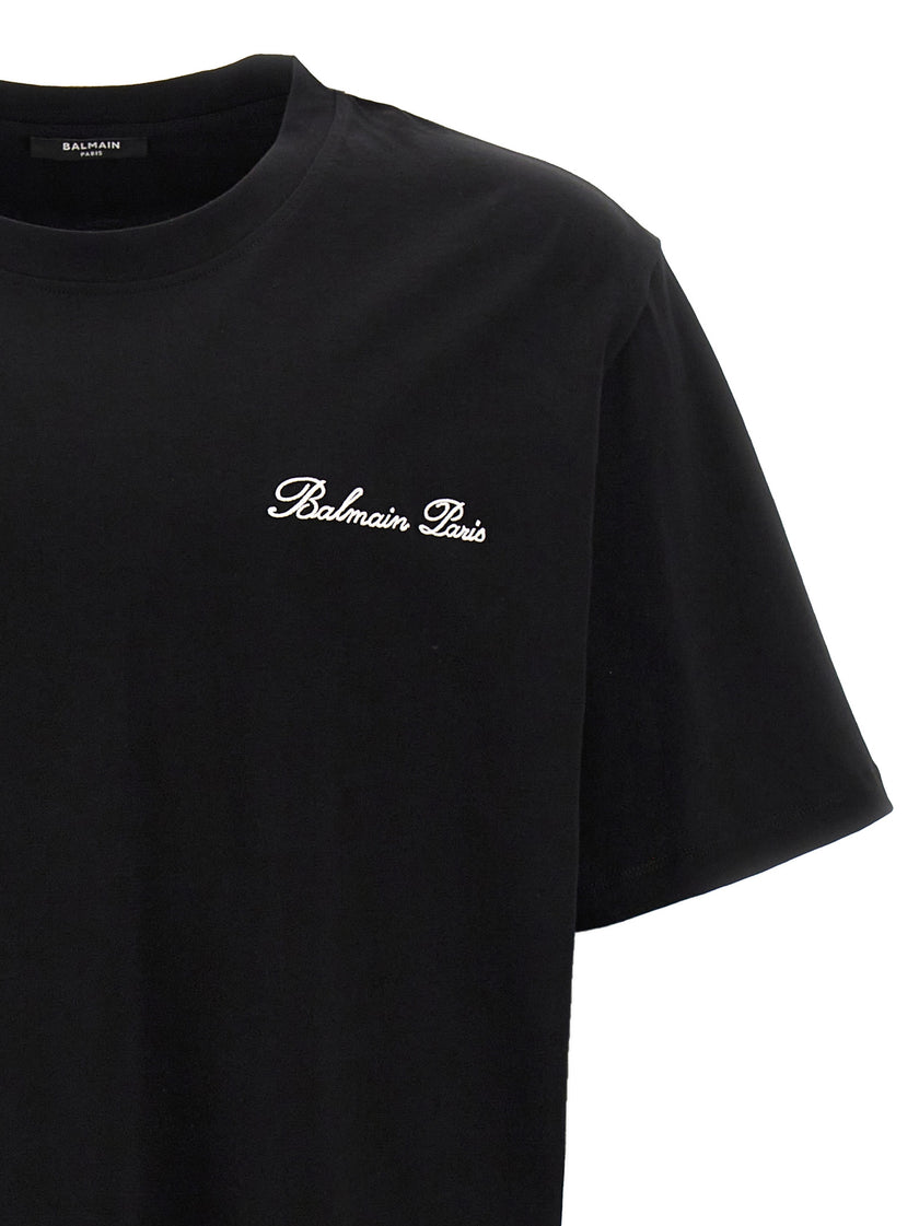 Balmain Bicolor-Baumwoll-T-Shirt