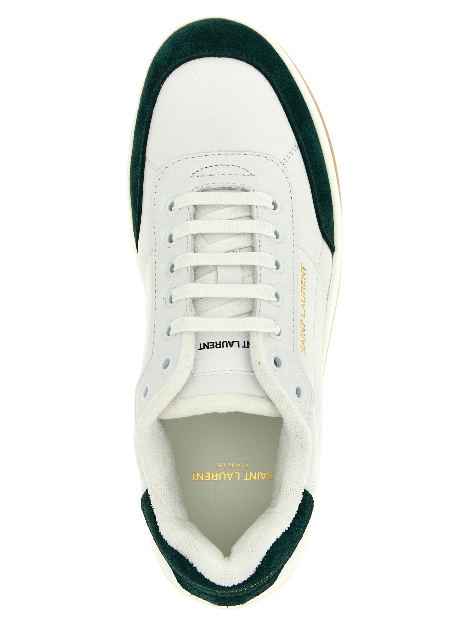 Saint Laurent Bicolor-Kalbsleder-Sneakers (niedrig)
