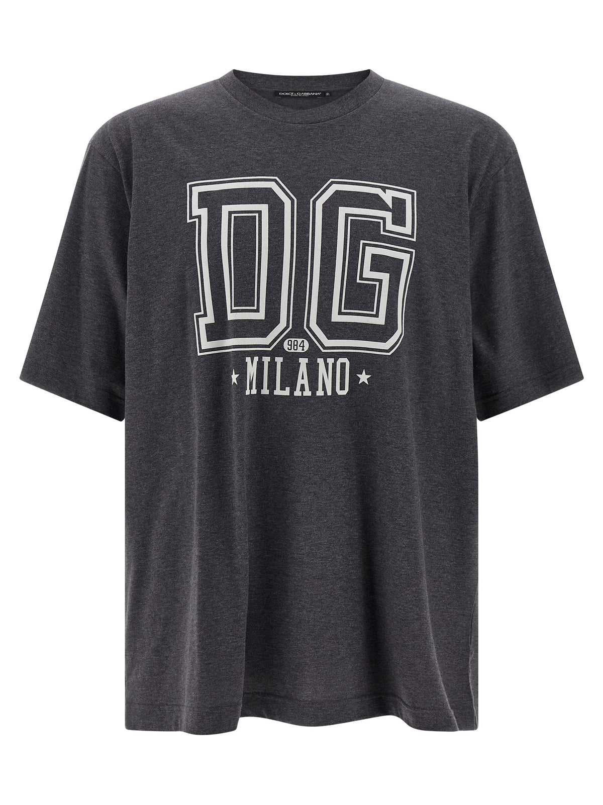 Dolce & Gabbana Grey Cotton T-Shirt