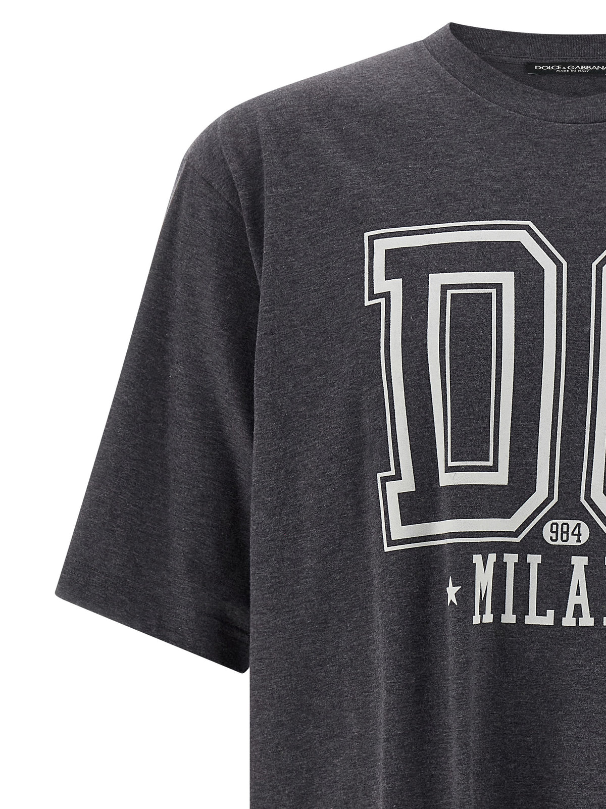 Dolce & Gabbana Grey Cotton T-Shirt