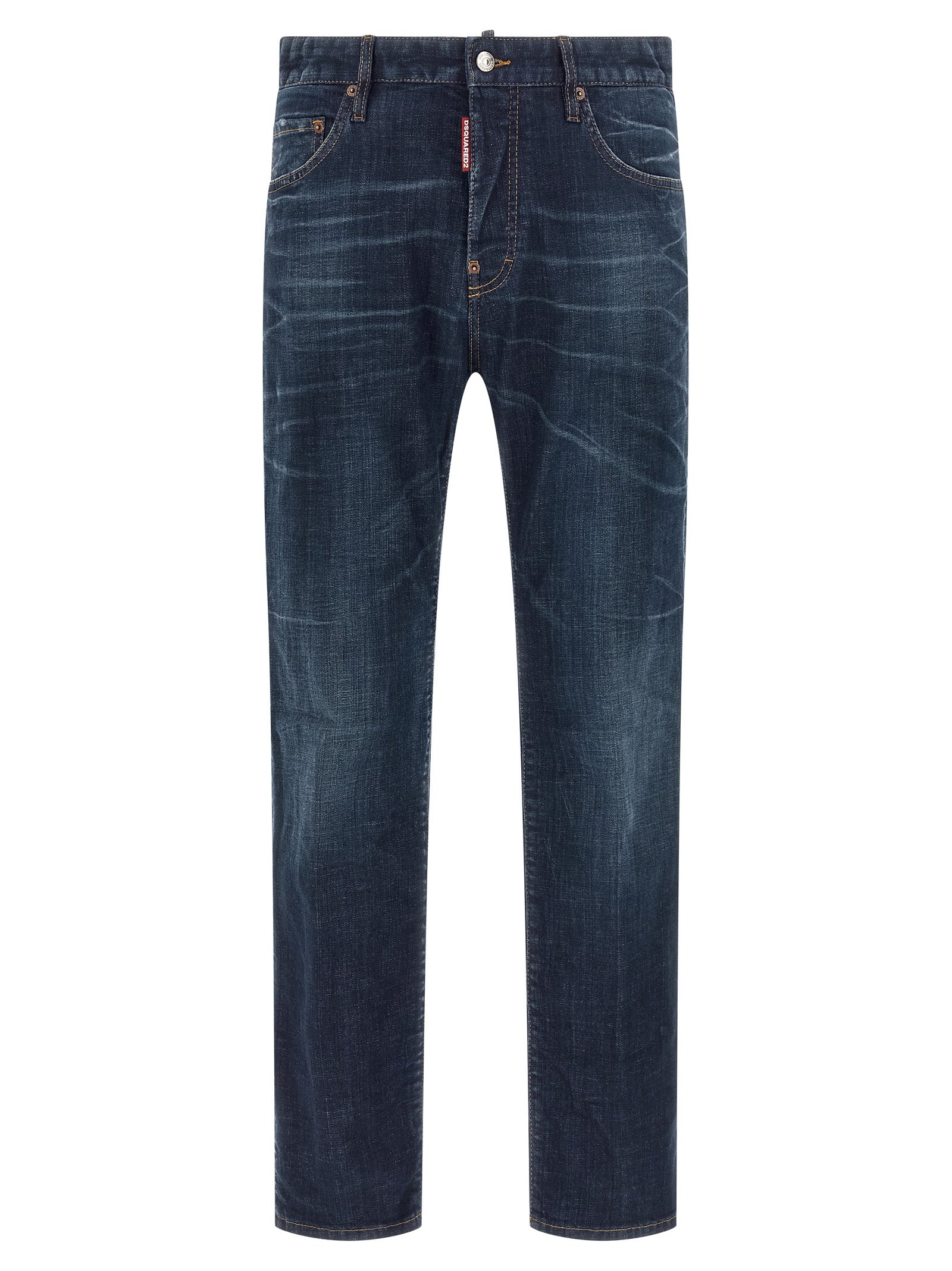 Dsquared² Blue cotton straight leg jeans