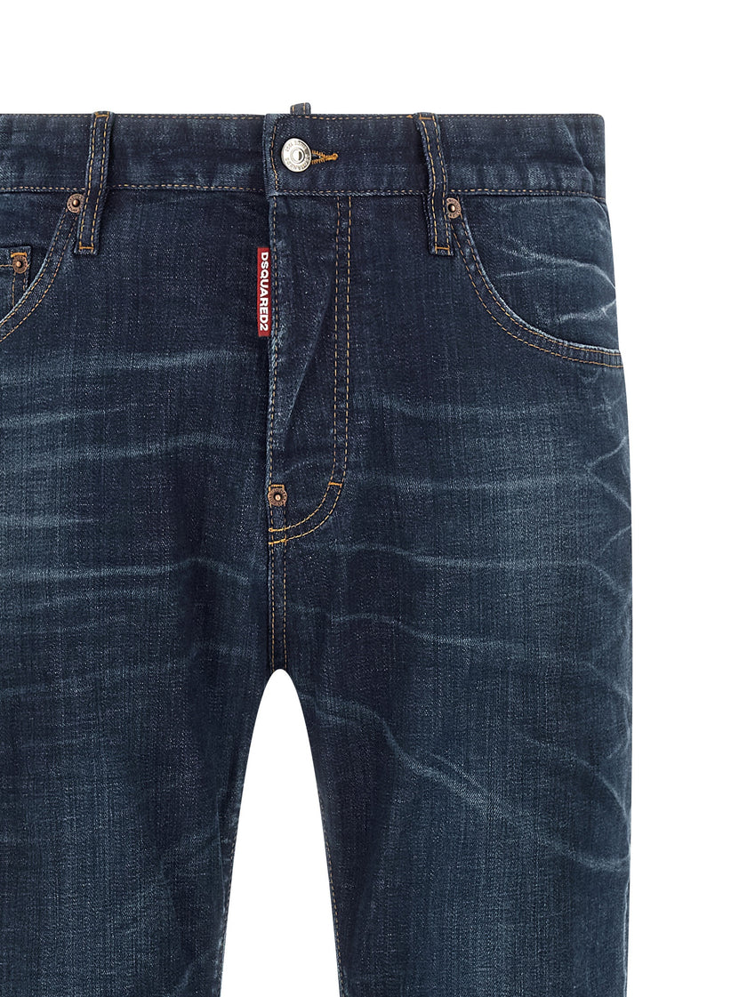 Dsquared² Blue cotton straight leg jeans
