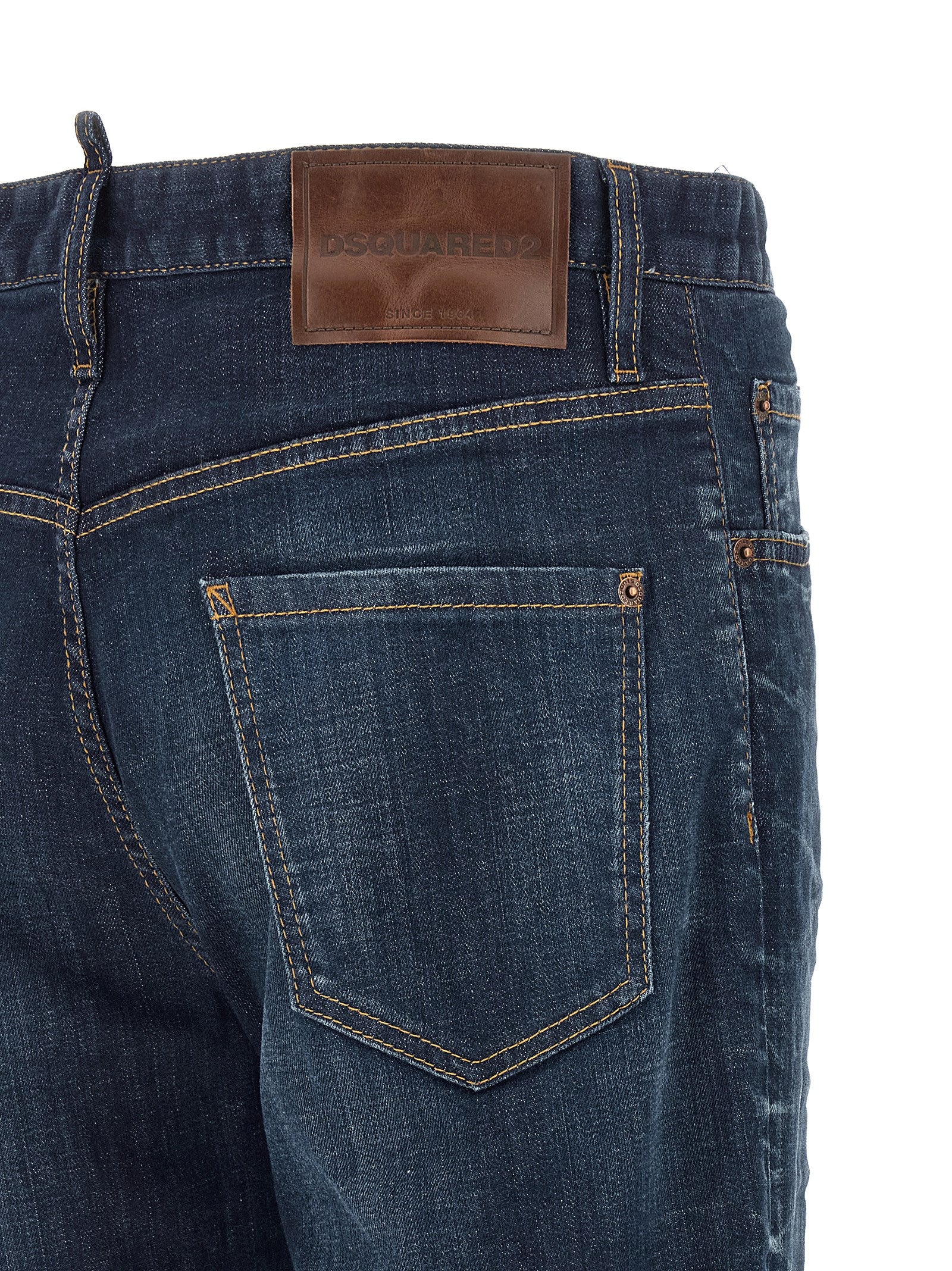 Dsquared² Blue cotton straight leg jeans