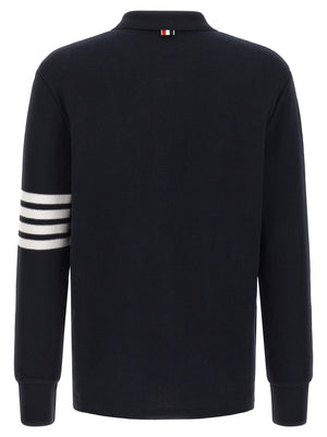 Thom Browne Blaues Baumwoll-Polohemd