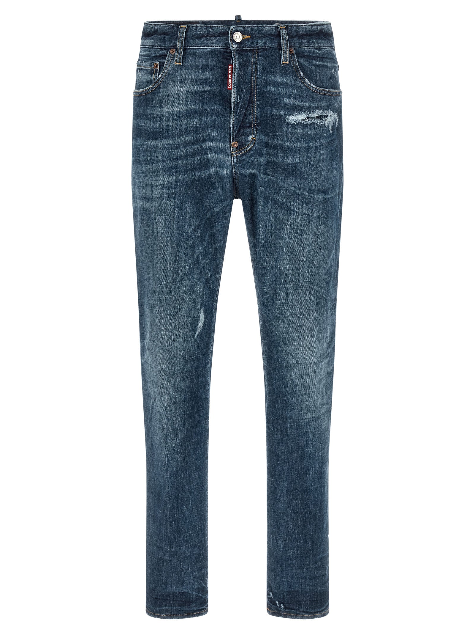 Dsquared² Jeans aus blauer Baumwolle im geraden Schnitt