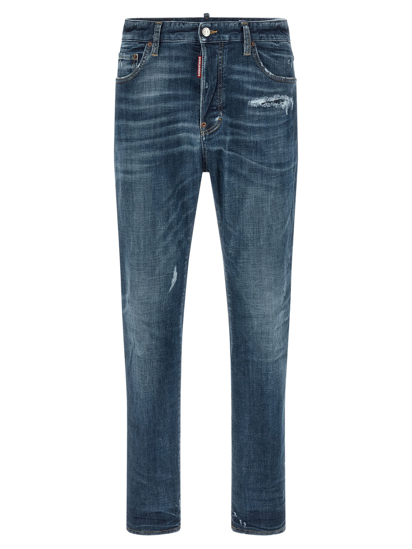 Dsquared² Jeans aus blauer Baumwolle im geraden Schnitt