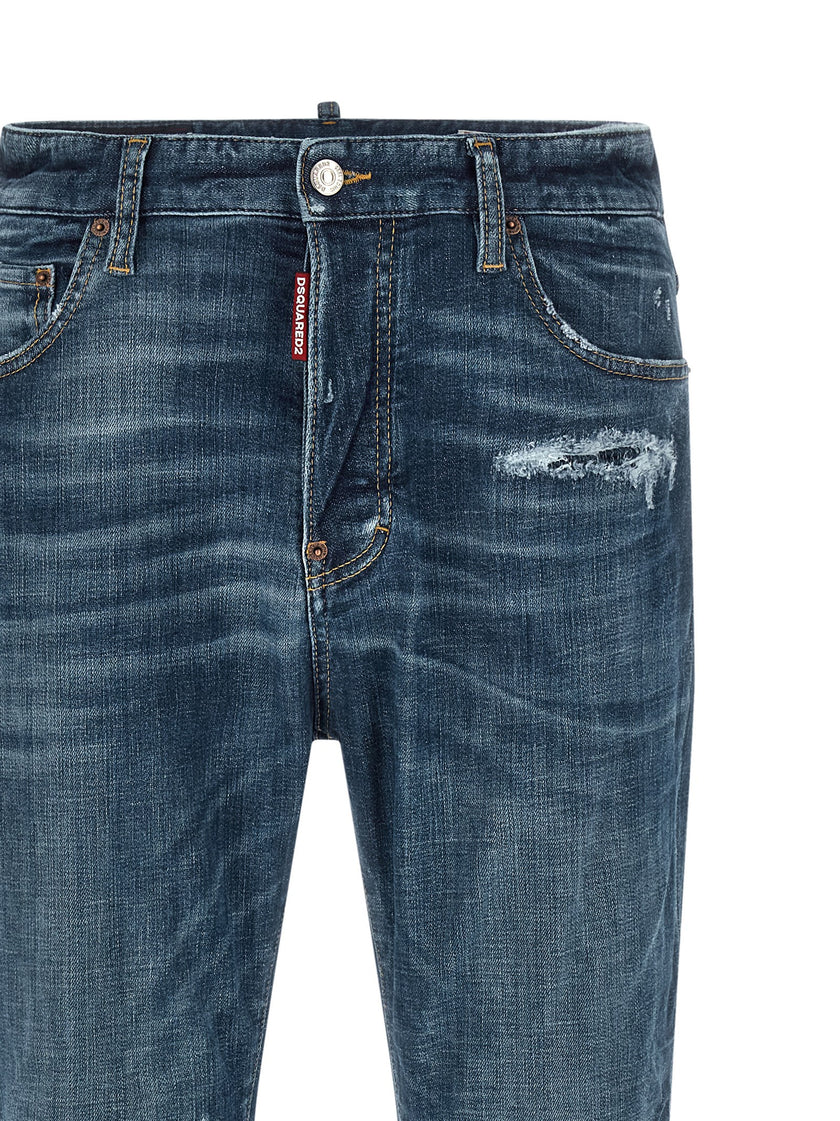 Dsquared² Jeans aus blauer Baumwolle im geraden Schnitt