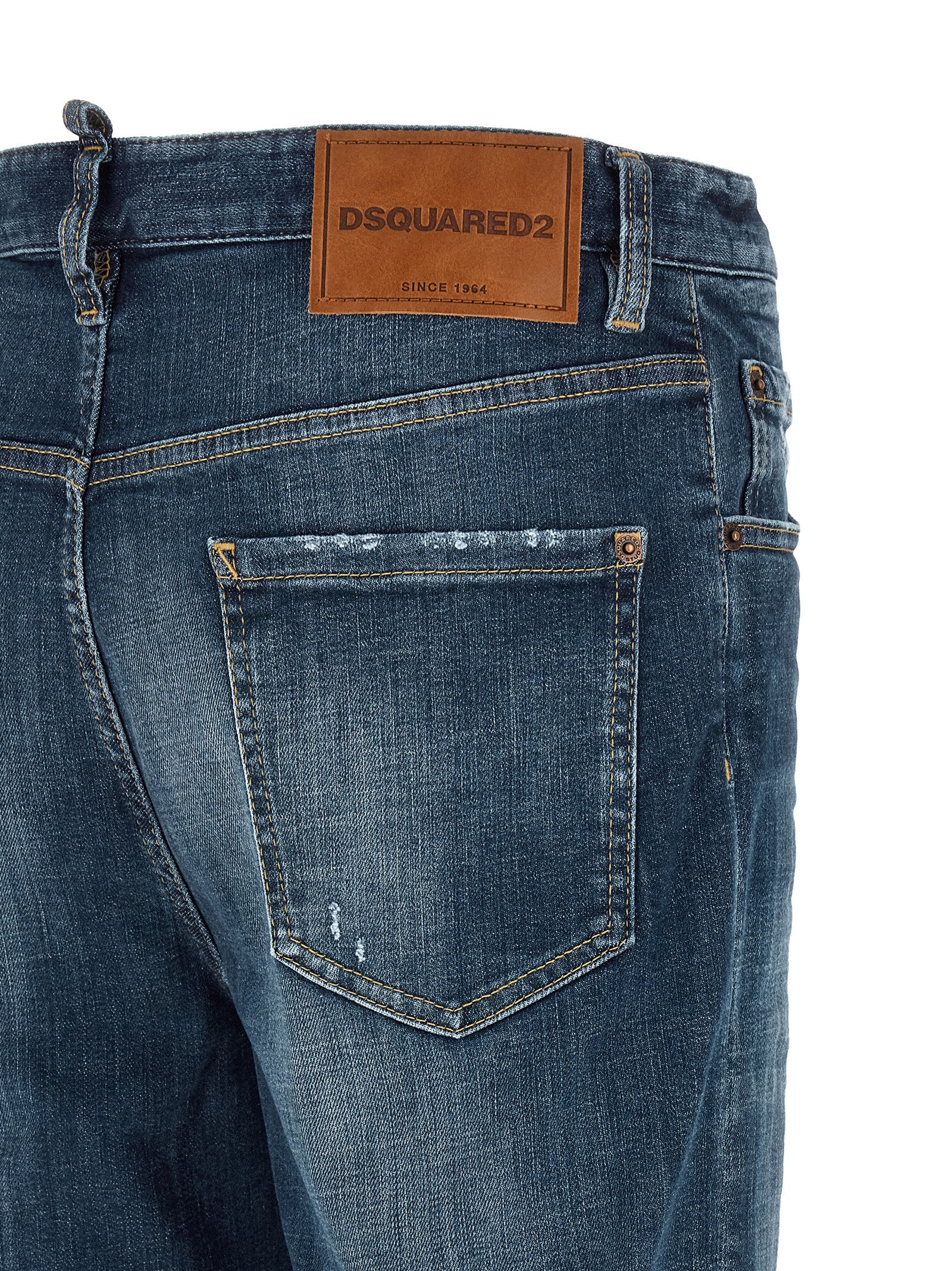 Dsquared² Jeans aus blauer Baumwolle im geraden Schnitt