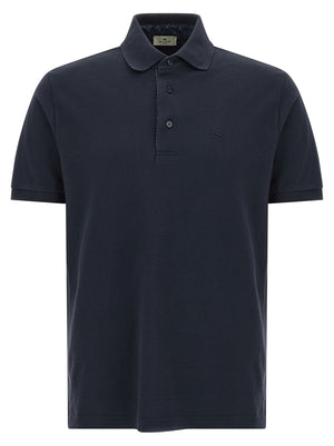 Etro Blue Cotton Polo Shirt
