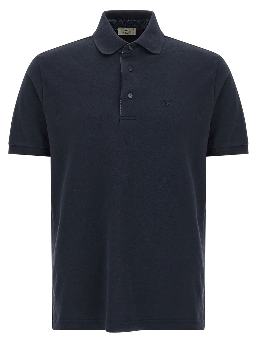 Etro Blue Cotton Polo Shirt