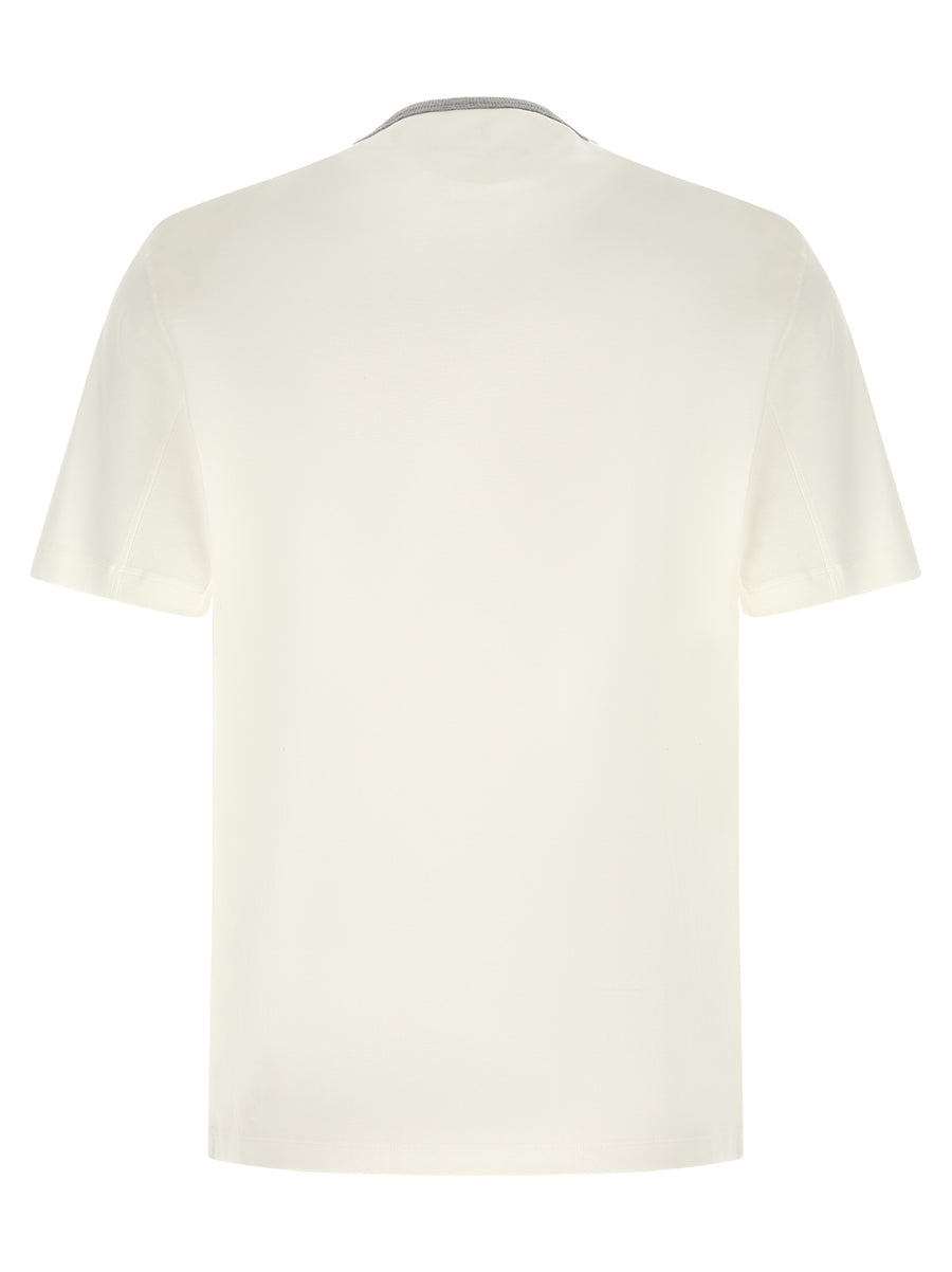 Brunello Cucinelli White Cotton T-Shirt