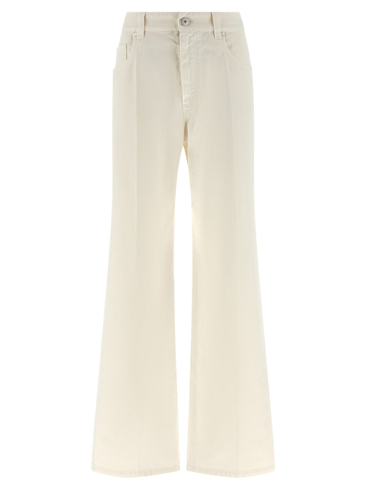 Brunello Cucinelli Weiße Baumwolljeans im Relaxed Fit