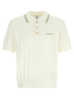 Casablanca Weißes Baumwoll-Poloshirt