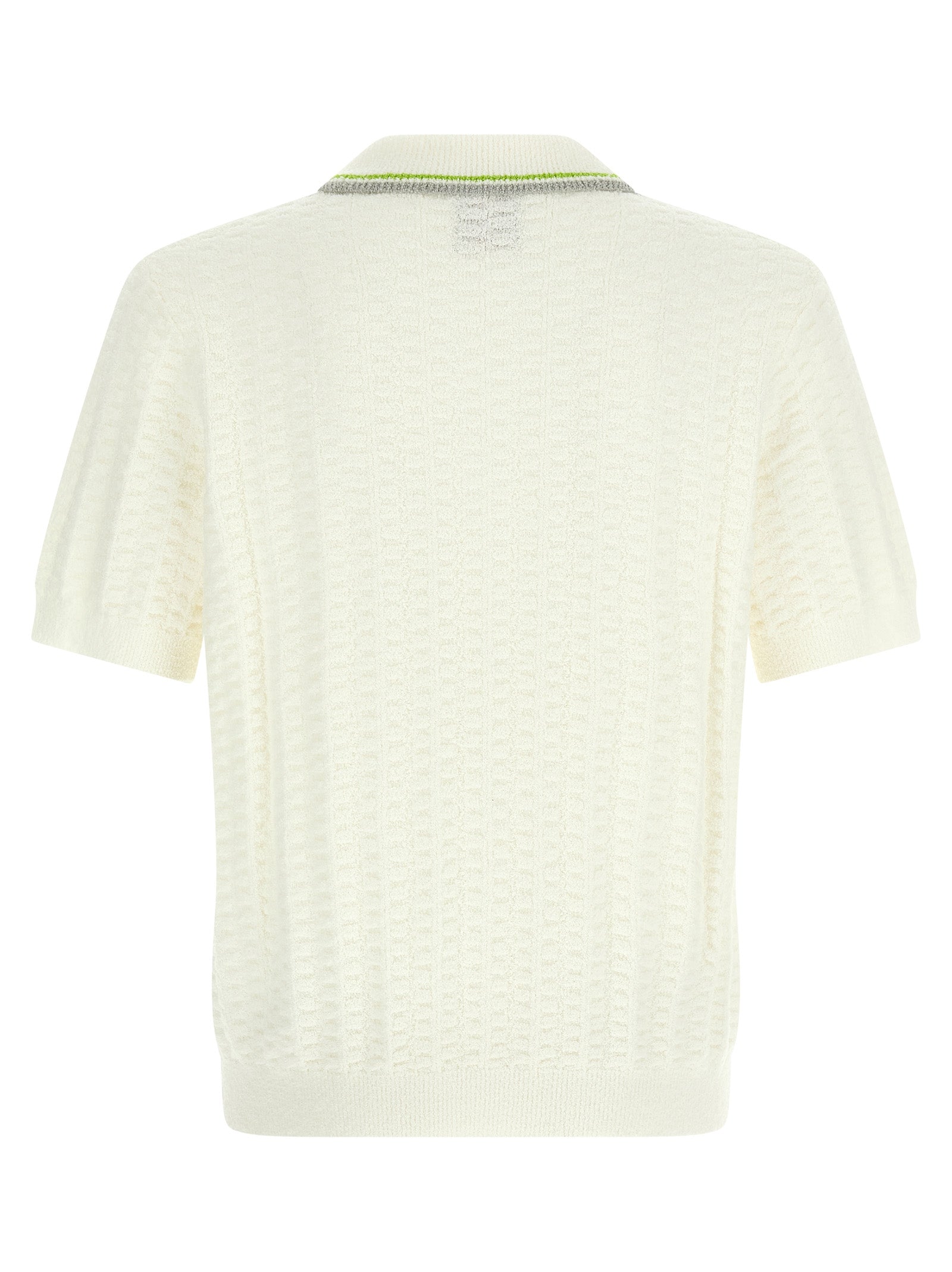 Casablanca Weißes Baumwoll-Poloshirt