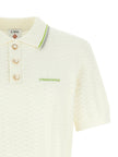 Casablanca Weißes Baumwoll-Poloshirt
