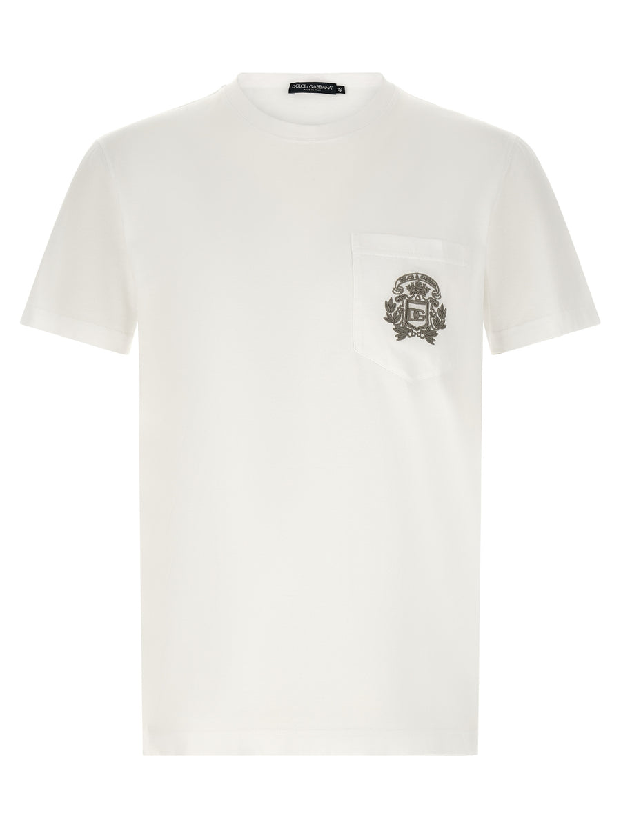 Dolce & Gabbana Weißes Baumwoll-T-Shirt