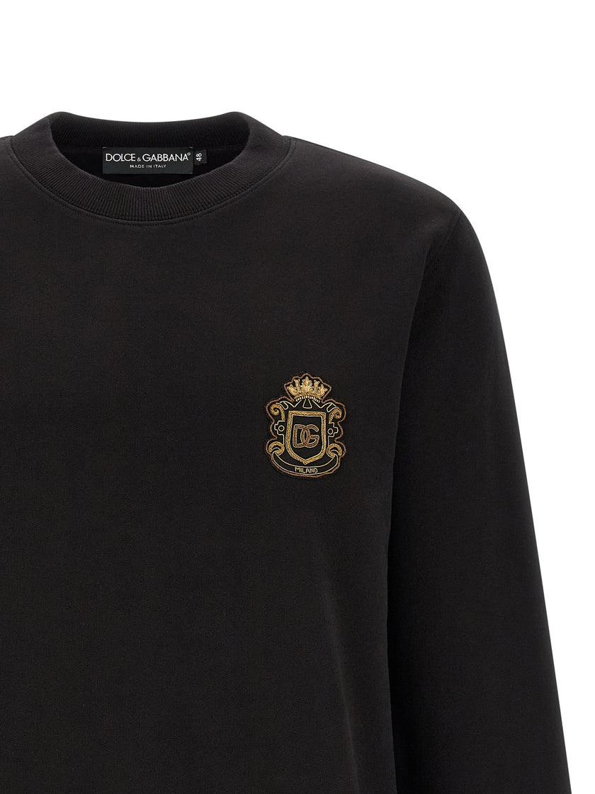 Dolce & Gabbana schwarzes Baumwoll-Sweatshirt