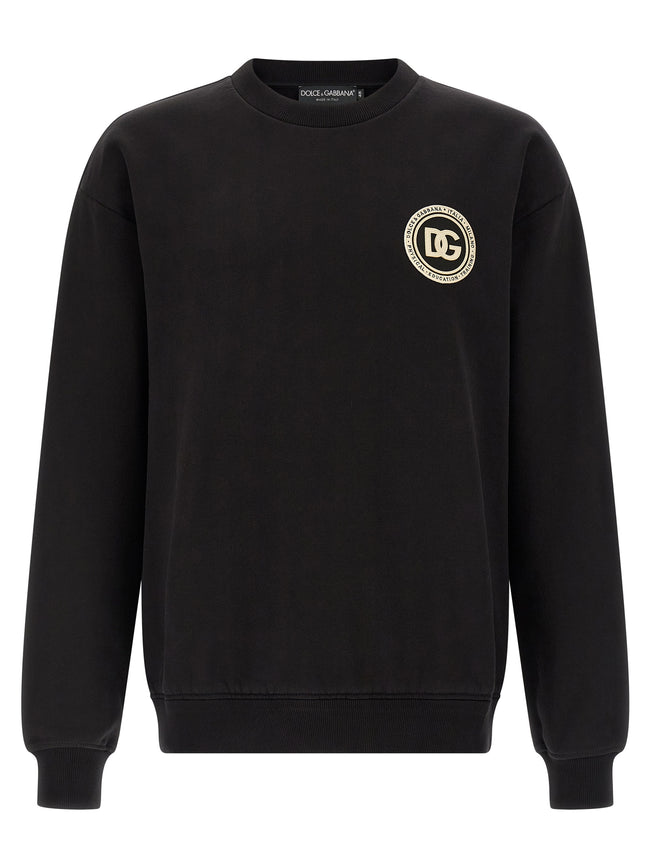 Dolce & Gabbana Schwarzes Baumwoll-Sweatshirt