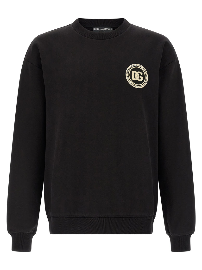 Dolce & Gabbana Schwarzes Baumwoll-Sweatshirt