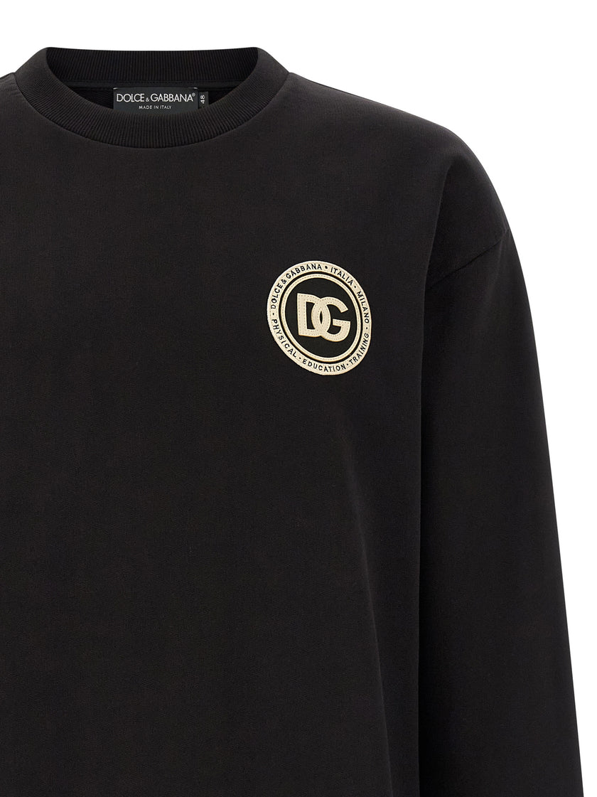 Dolce & Gabbana Schwarzes Baumwoll-Sweatshirt